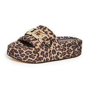 Good American Chain Platform Slides Size 10